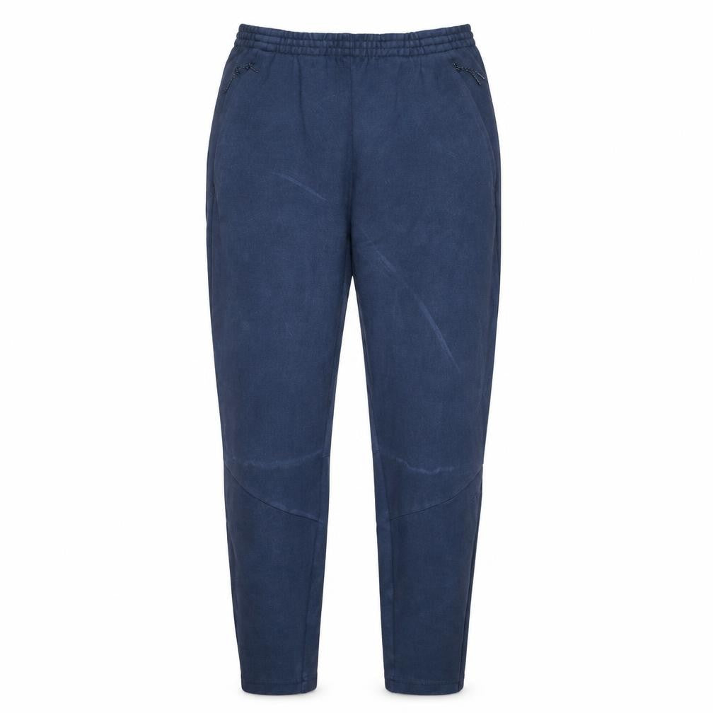 Front view of Adidas Men's Blue Jogger Trousers M Regular Fit Cotton Blend