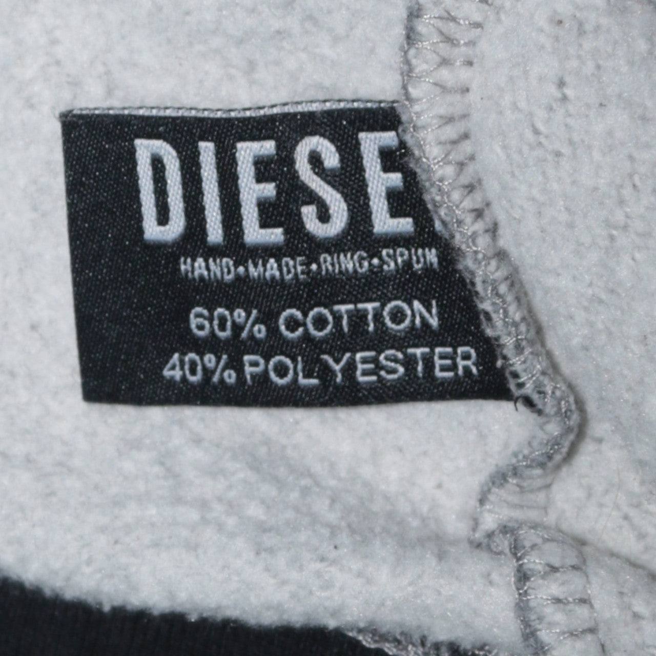 Diesel Men's Grey Full Zip Hoodie Medium Classic Style