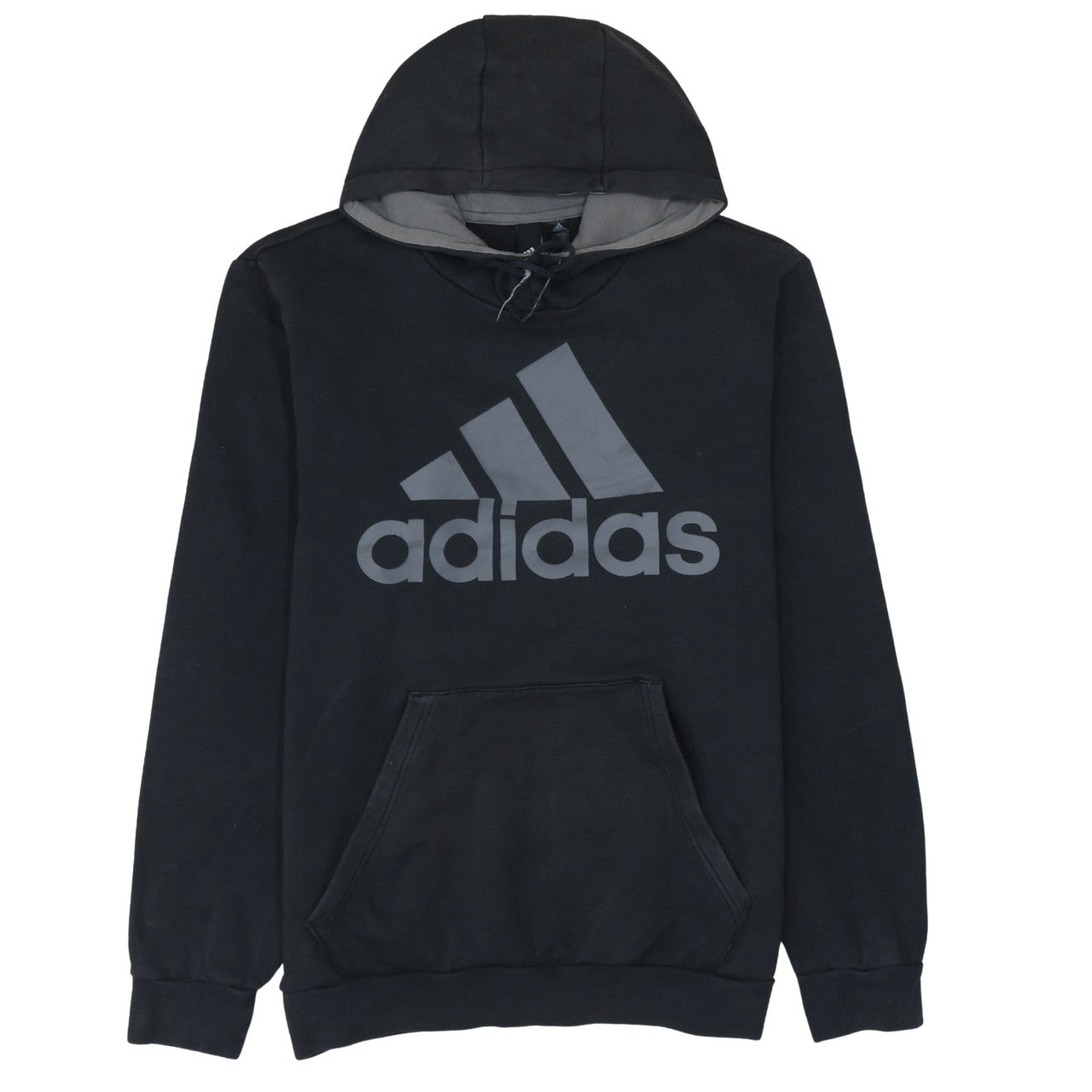 Adidas Mens Black XL Pullover Hoodie Logo Fleece Sweatshirt