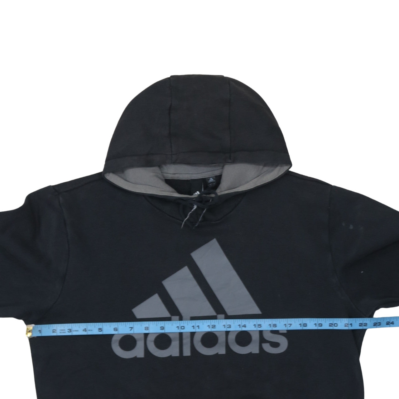Adidas Mens Black XL Pullover Hoodie Logo Fleece Sweatshirt
