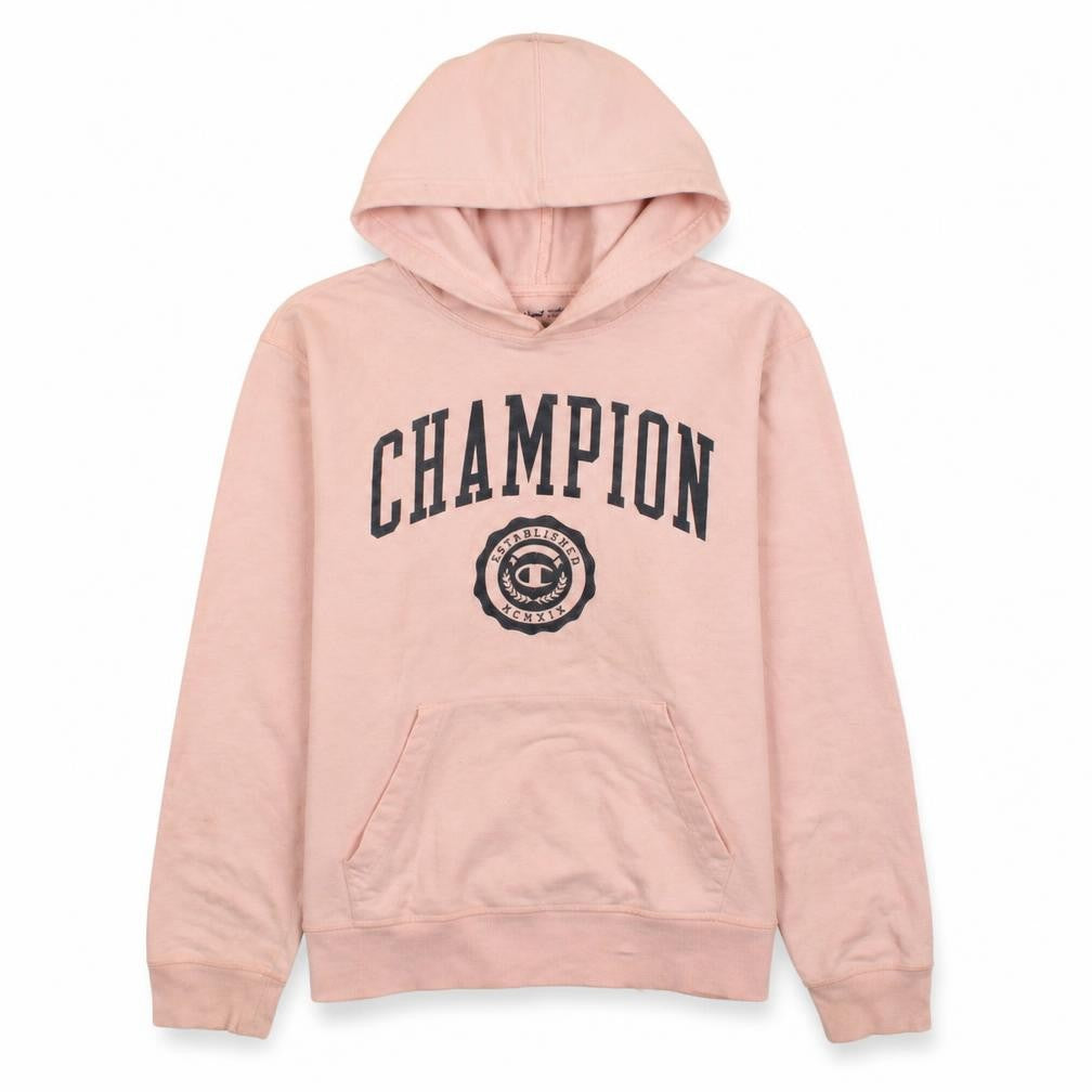 Champion Teens Pink Pullover Hoodie Size 14 Logo Graphic Sweatshirt