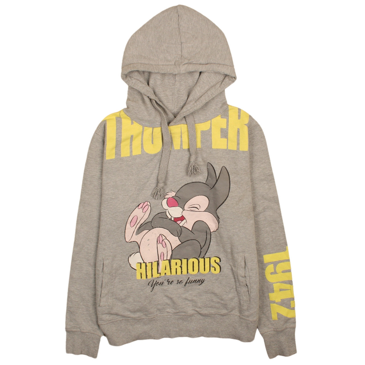 Disneyland Paris Womens Grey Thumper Hoodie Size L Pullover Fleece