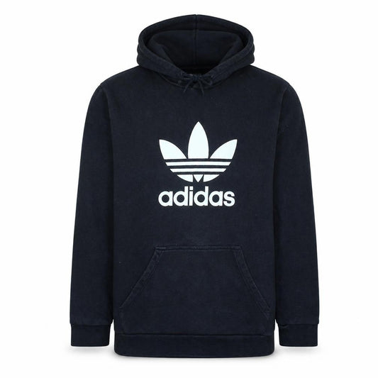 Adidas Men's Black Pullover Hoodie L Regular Fit Sports Logo