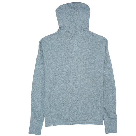 The North Face Womens Grey Full Zip Hoodie Size L Lightweight Fleece