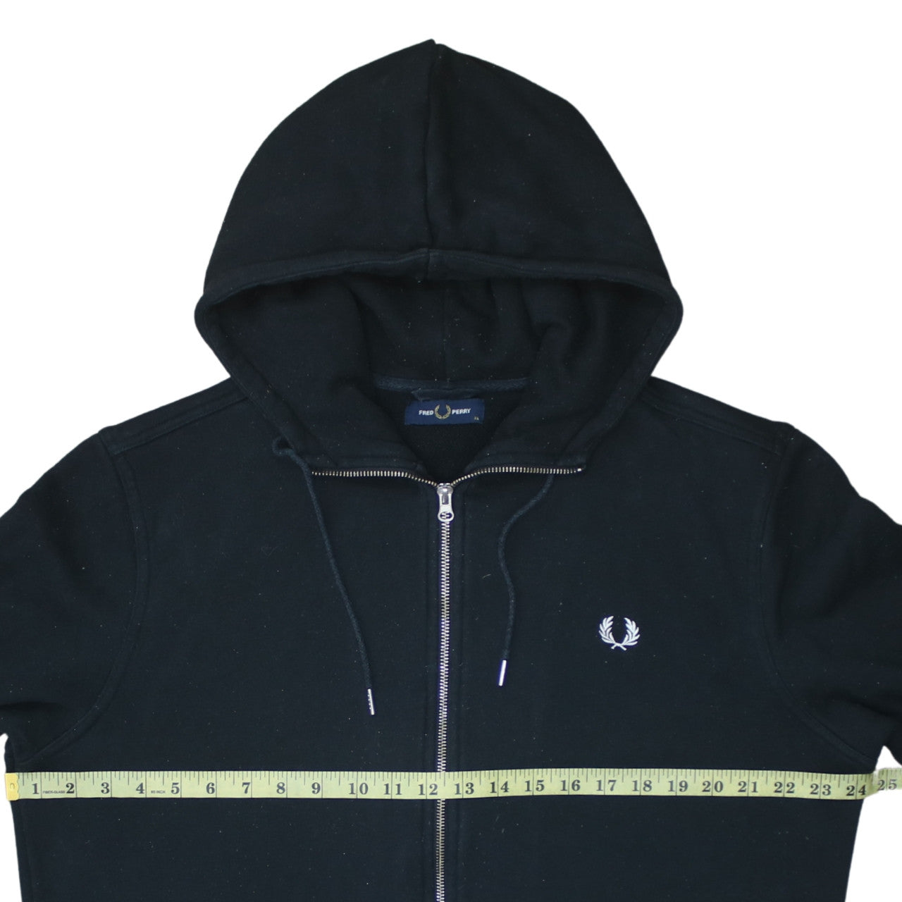 Fred Perry Men's Black XL Full Zip Hoodie Sweatshirt