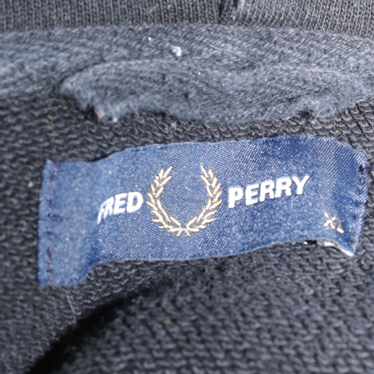 Fred Perry Men's Black XL Full Zip Hoodie Sweatshirt