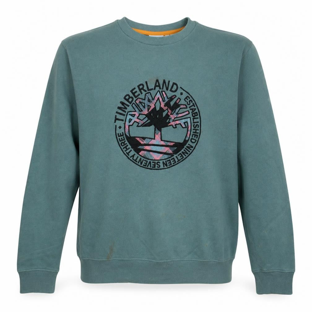 Timberland Men's Green Regular Fit Logo Sweatshirt M