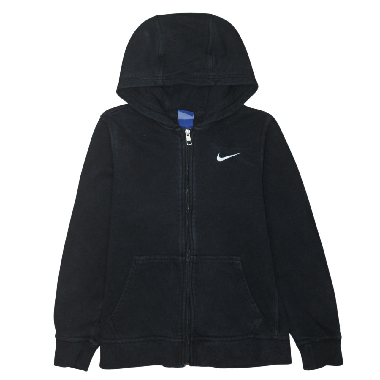 Nike Boys Black Full Zip Hoodie Size 12-13 Years L Casual Sportswear