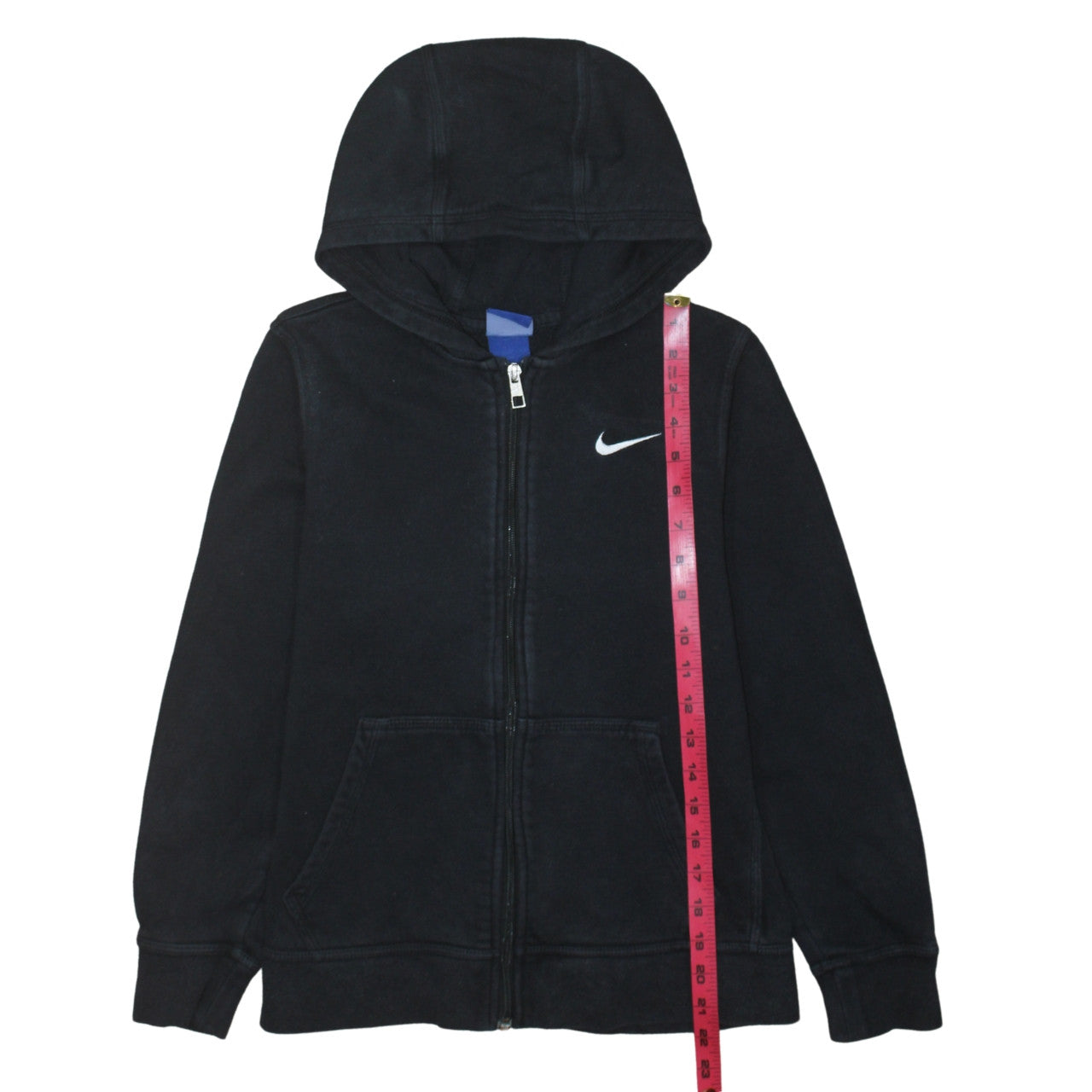 Nike Boys Black Full Zip Hoodie Size 12-13 Years L Casual Sportswear