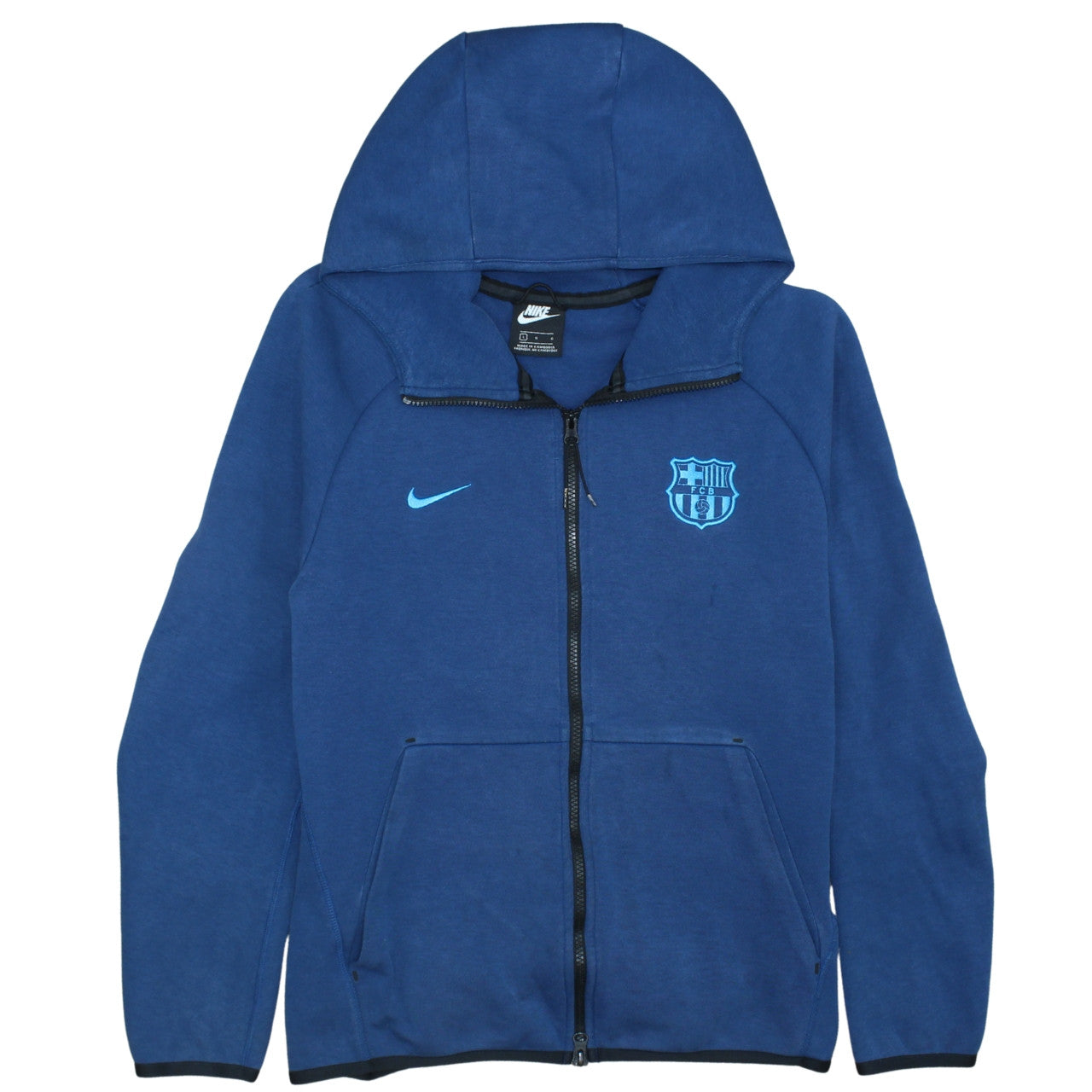 Nike Men’s Blue FCB Full Zip Hoodie Size L Logo Sportswear