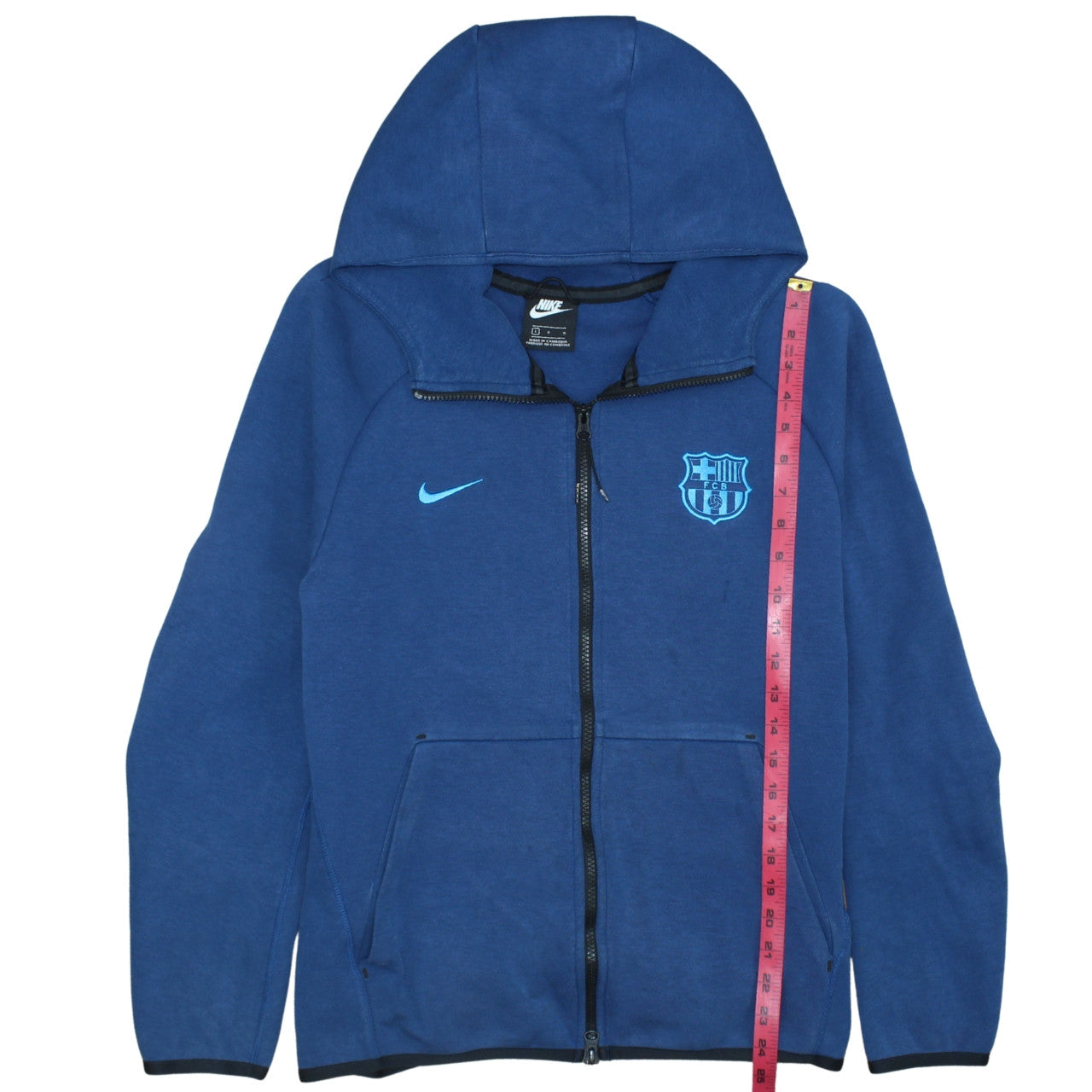 Nike Men’s Blue FCB Full Zip Hoodie Size L Logo Sportswear