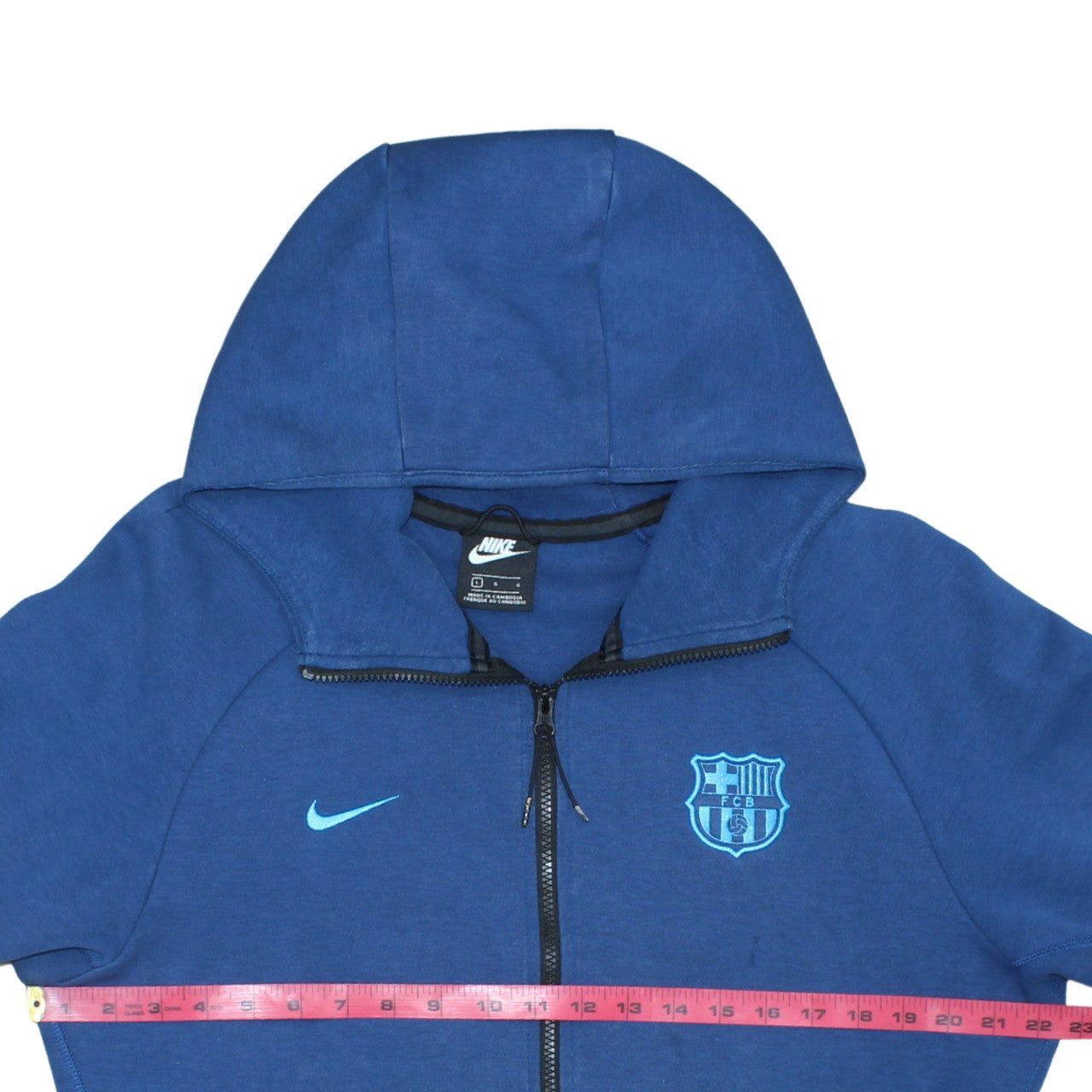 Nike Men’s Blue FCB Full Zip Hoodie Size L Logo Sportswear