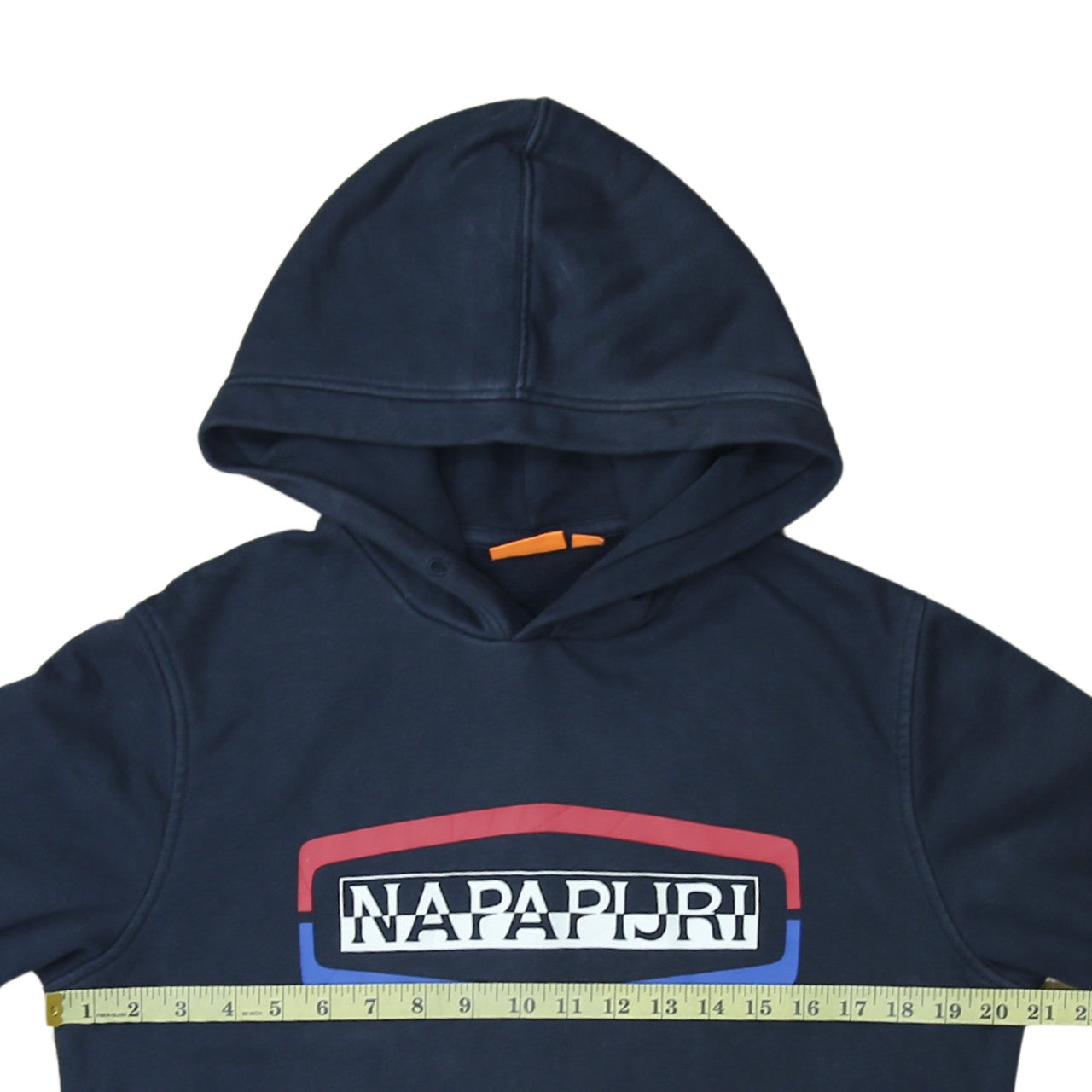 Napapijri Men's Blue Logo Pullover Hoodie Size M