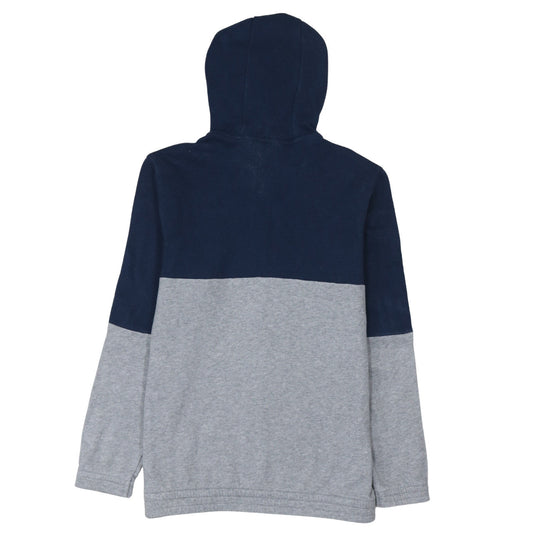 Adidas Boys Grey & Navy Full Zip Hoodie Size 13-14A 164cm Cotton Blend