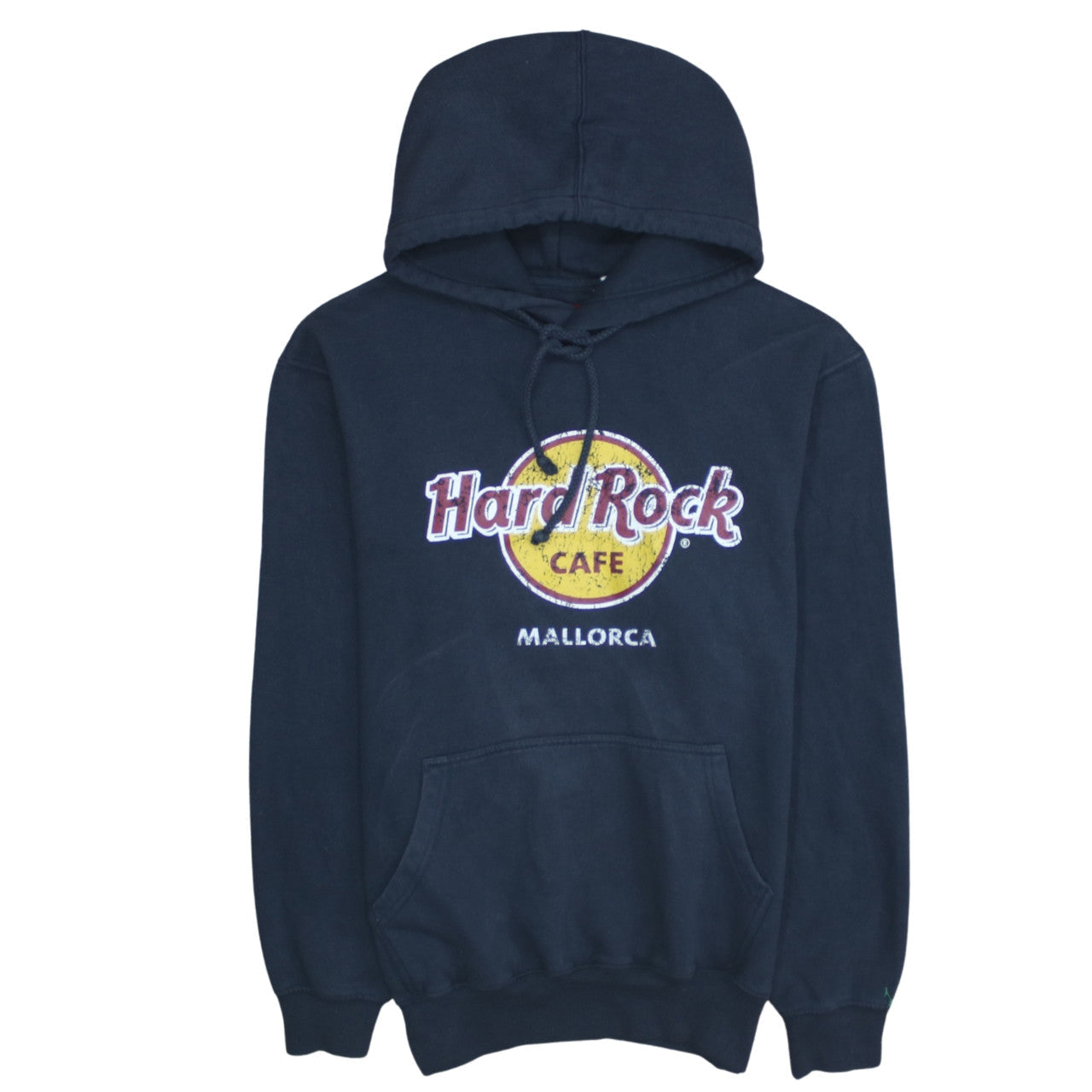 Hard Rock Cafe Mens Blue Pullover Hoodie Large Music Graphic