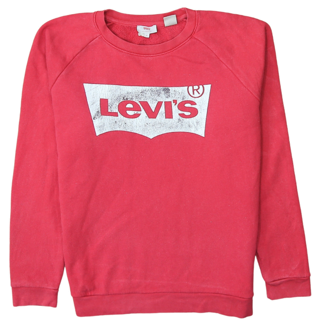 Levi's Men's Red Small Logo Graphic Pullover Sweatshirt