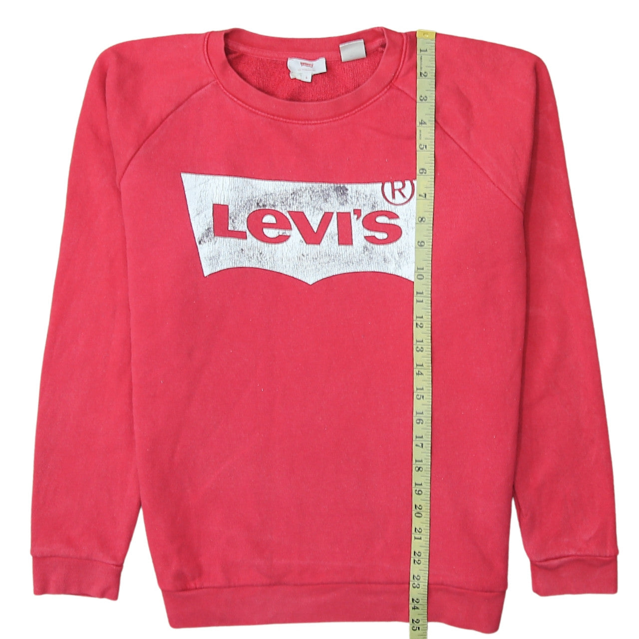 Levi's Men's Red Small Logo Graphic Pullover Sweatshirt