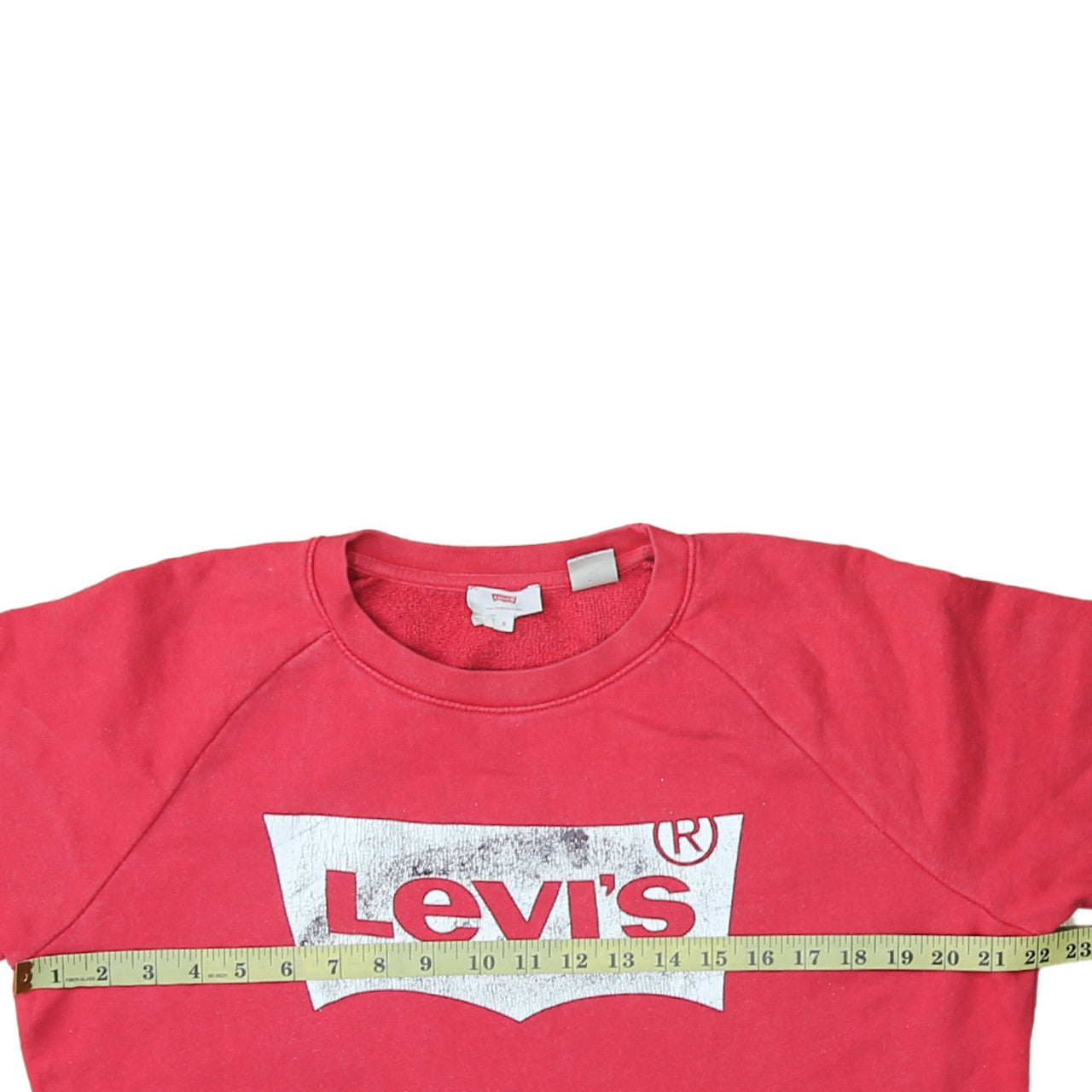 Levi's Men's Red Small Logo Graphic Pullover Sweatshirt