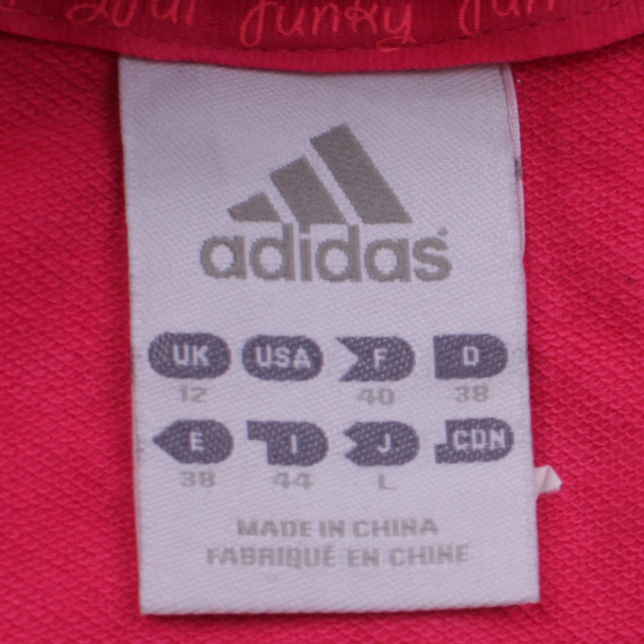 Adidas Womens Pink Hoodie Size 12 Pullover Logo Hooded Sweatshirt