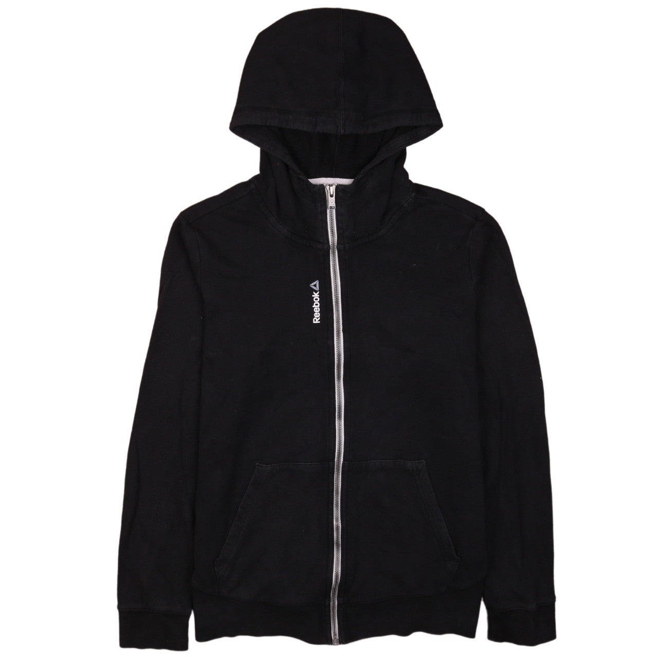 Reebok Men's Black Full Zip Hoodie Size M Sports Fleece Jacket