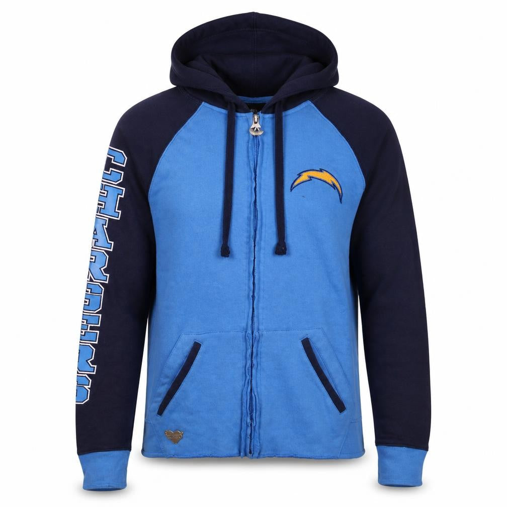 Reebok Mens NFL Team Apparel Blue Full Zip Hoodie M Sports Fleece