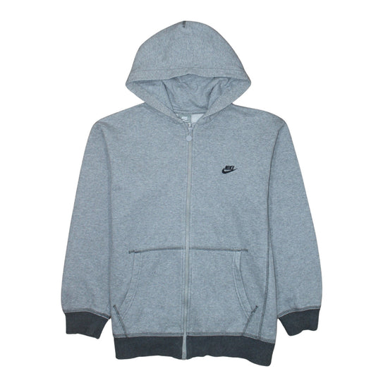 Nike Boys Grey XL Full Zip Fleece Hoodie Sweatshirt