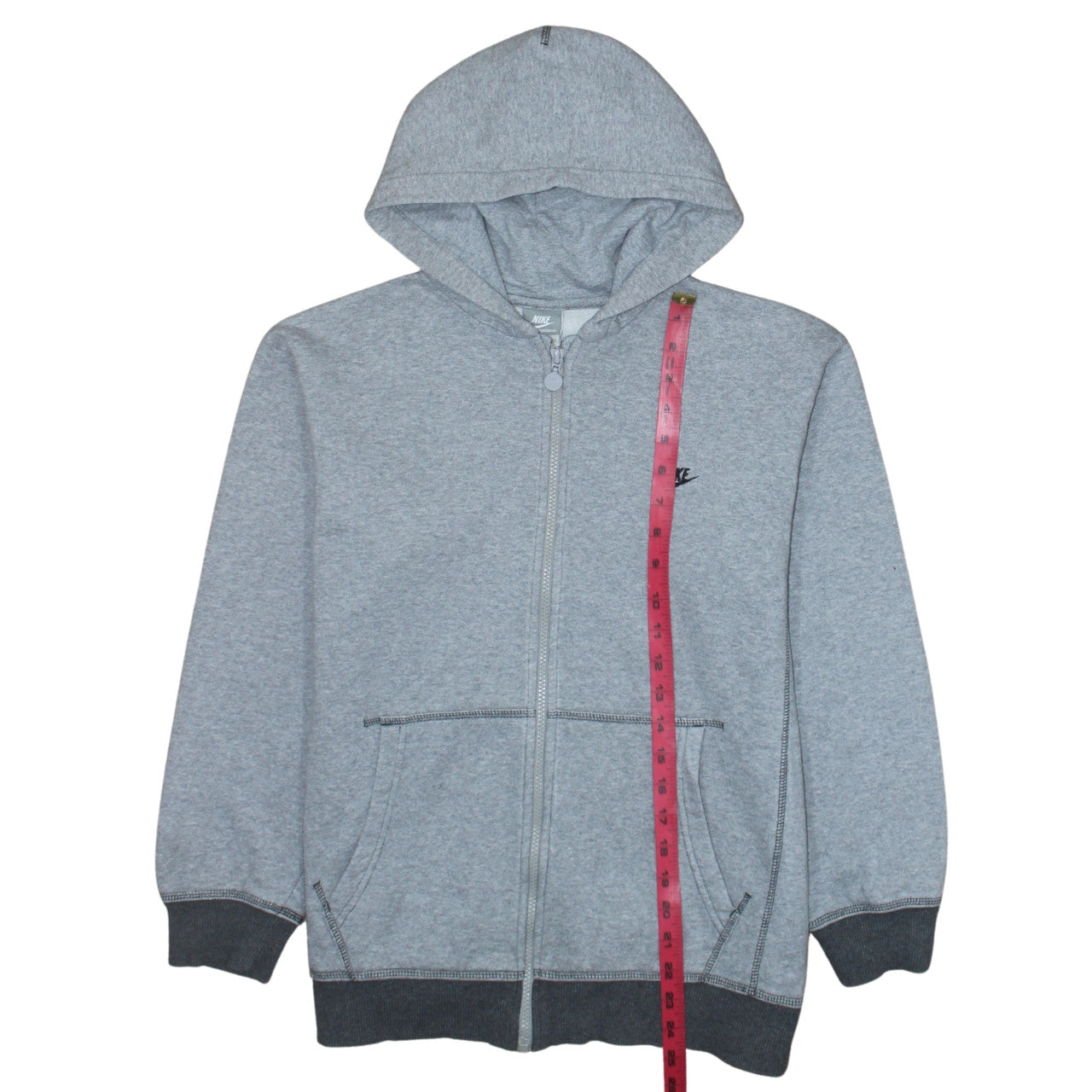 Nike Boys Grey XL Full Zip Fleece Hoodie Sweatshirt