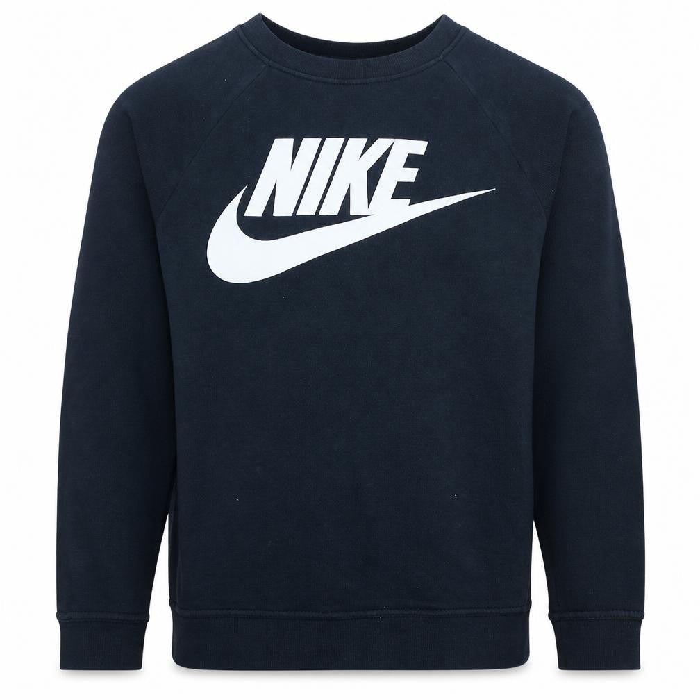 Nike Men's Black Small Pullover Sweatshirt Logo Crew Neck