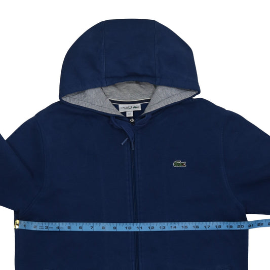 Lacoste Sport Men's Blue Full Zip Hoodie Size L Regular Fit