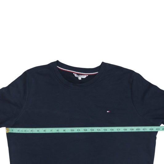 Tommy Hilfiger Men's Blue XL Crew Neck Cotton Sweatshirt