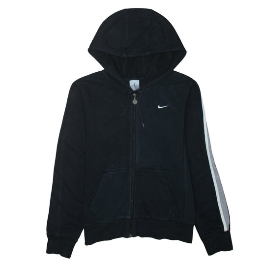 Nike Women's Black Full Zip Hoodie Size L Cotton Blend Sportswear