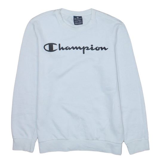 Champion Boys White Graphic Logo Pullover Sweatshirt 13-14 Years