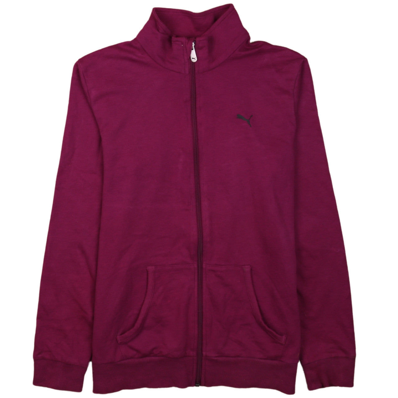 Puma Womens Purple Full Zip Sweatshirt Size 12 Classic Fit