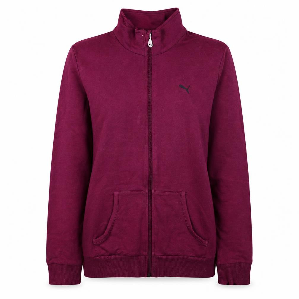Puma Womens Purple Full Zip Sweatshirt Size 12 Classic Fit