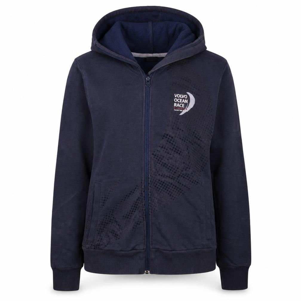 Front view of Puma Women Navy Full Zip Hoodie, size 14, Volvo Ocean Race