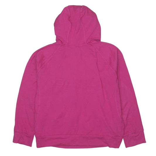 Adidas Girls Pink Pullover Hoodie Size L Fleece Lined Sportswear