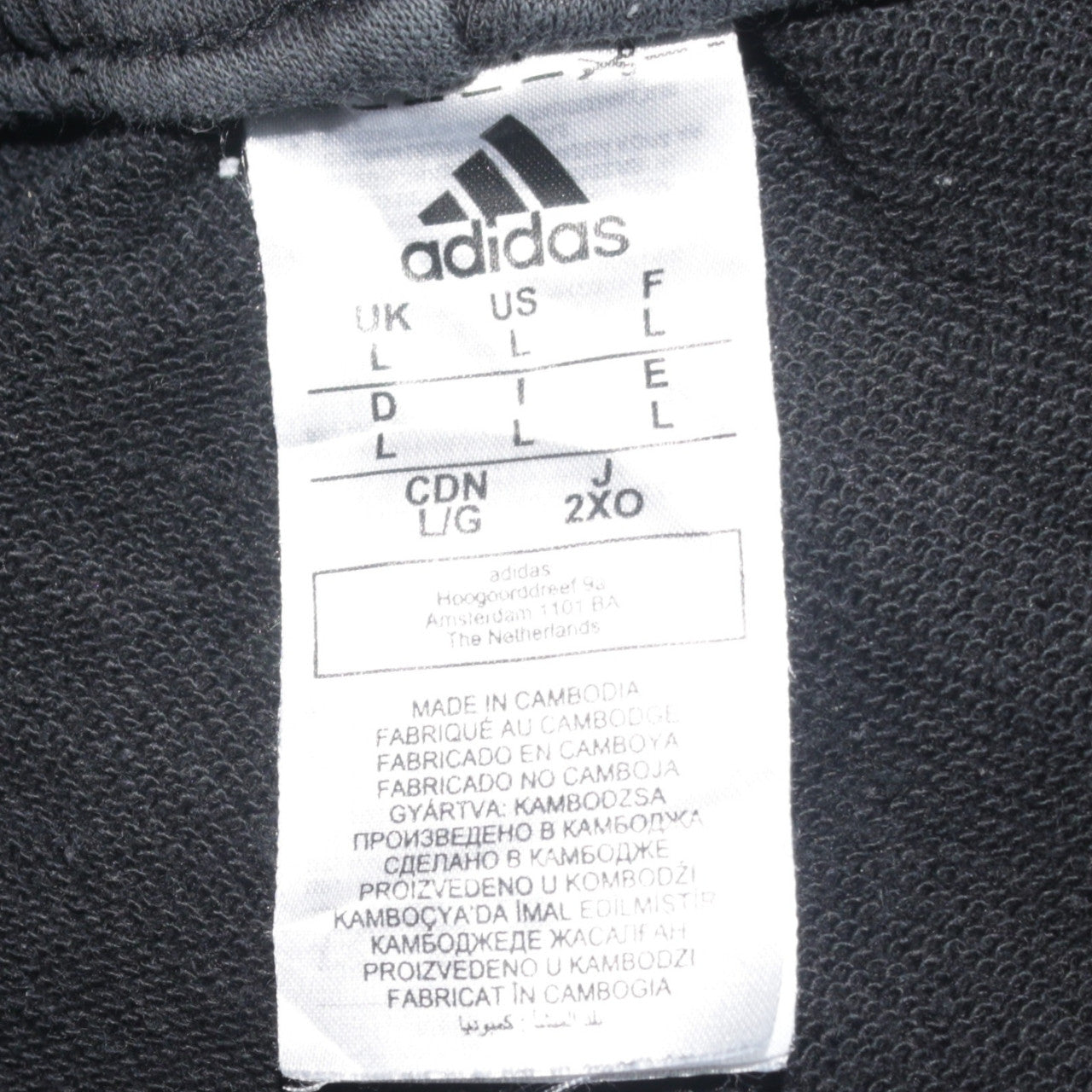 Adidas Men's Black Regular Fit Sweatpants L Tapered Joggers