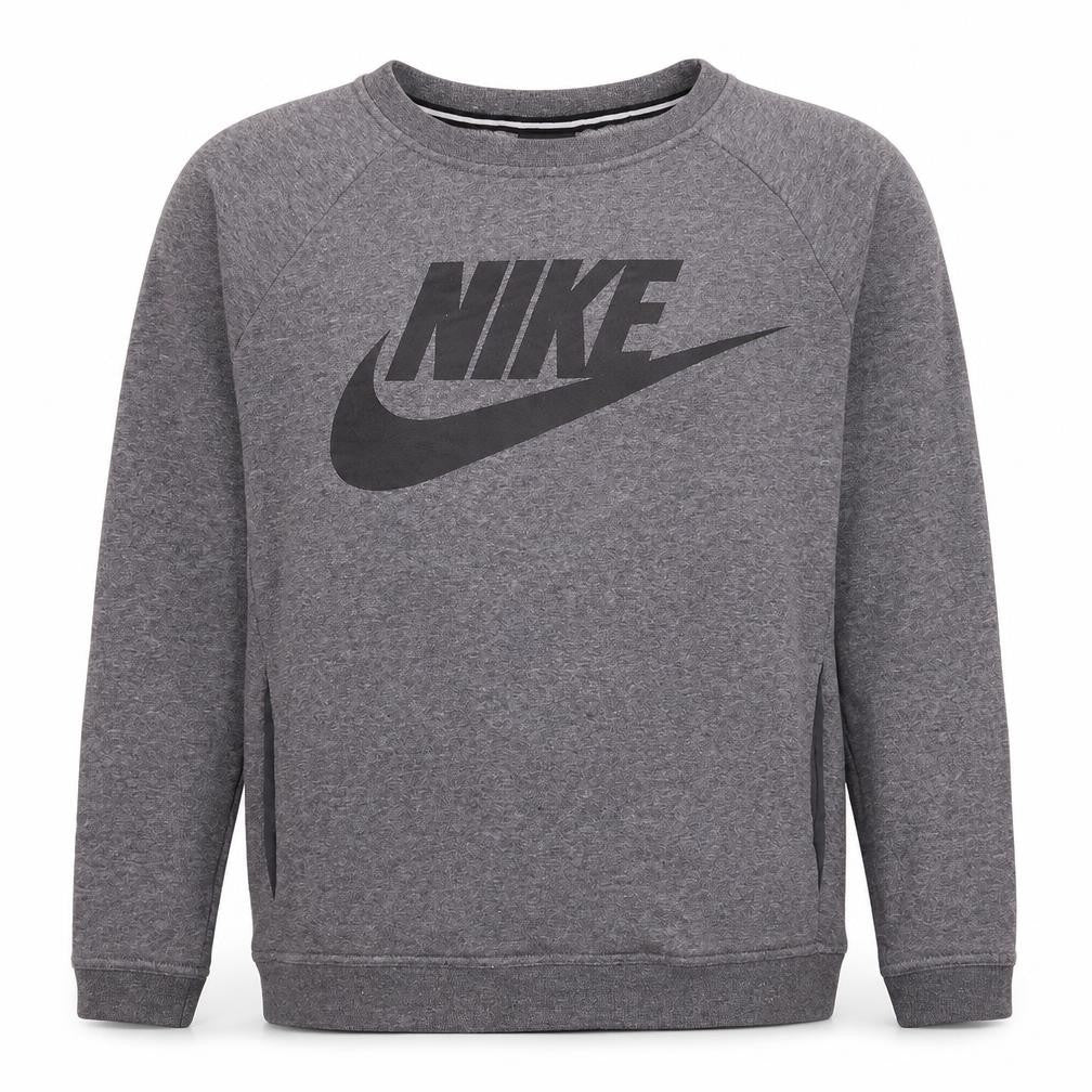 Nike Men's Grey Small Pullover Sweatshirt Crew Neck Logo
