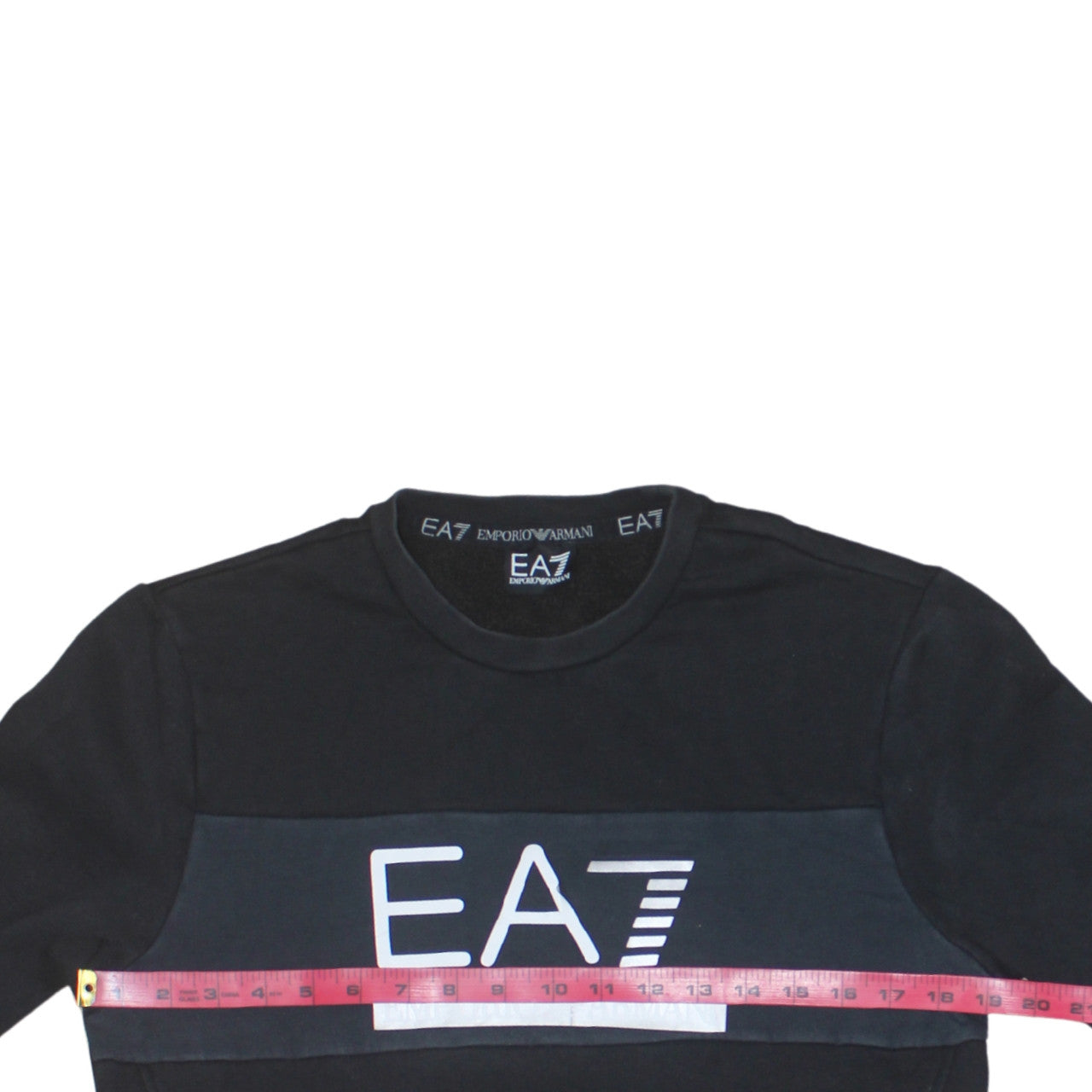 Emporio Armani EA7 Men's Black Logo Sweatshirt M Pullover