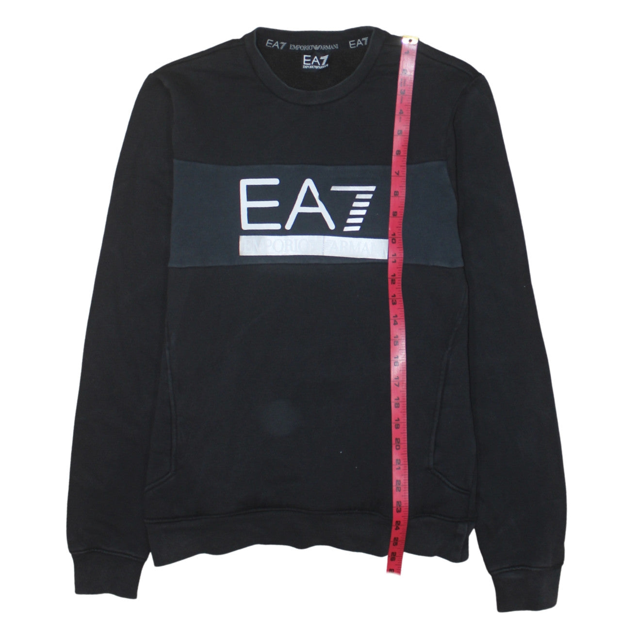Emporio Armani EA7 Men's Black Logo Sweatshirt M Pullover
