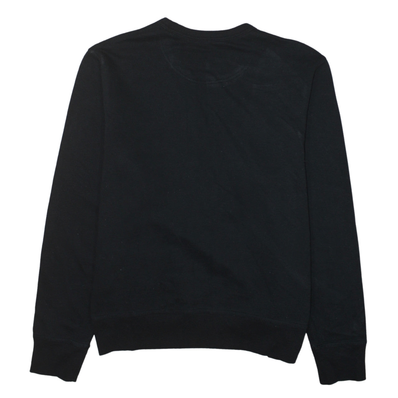 Champion Men's Black Small Crew Neck Logo Sweatshirt