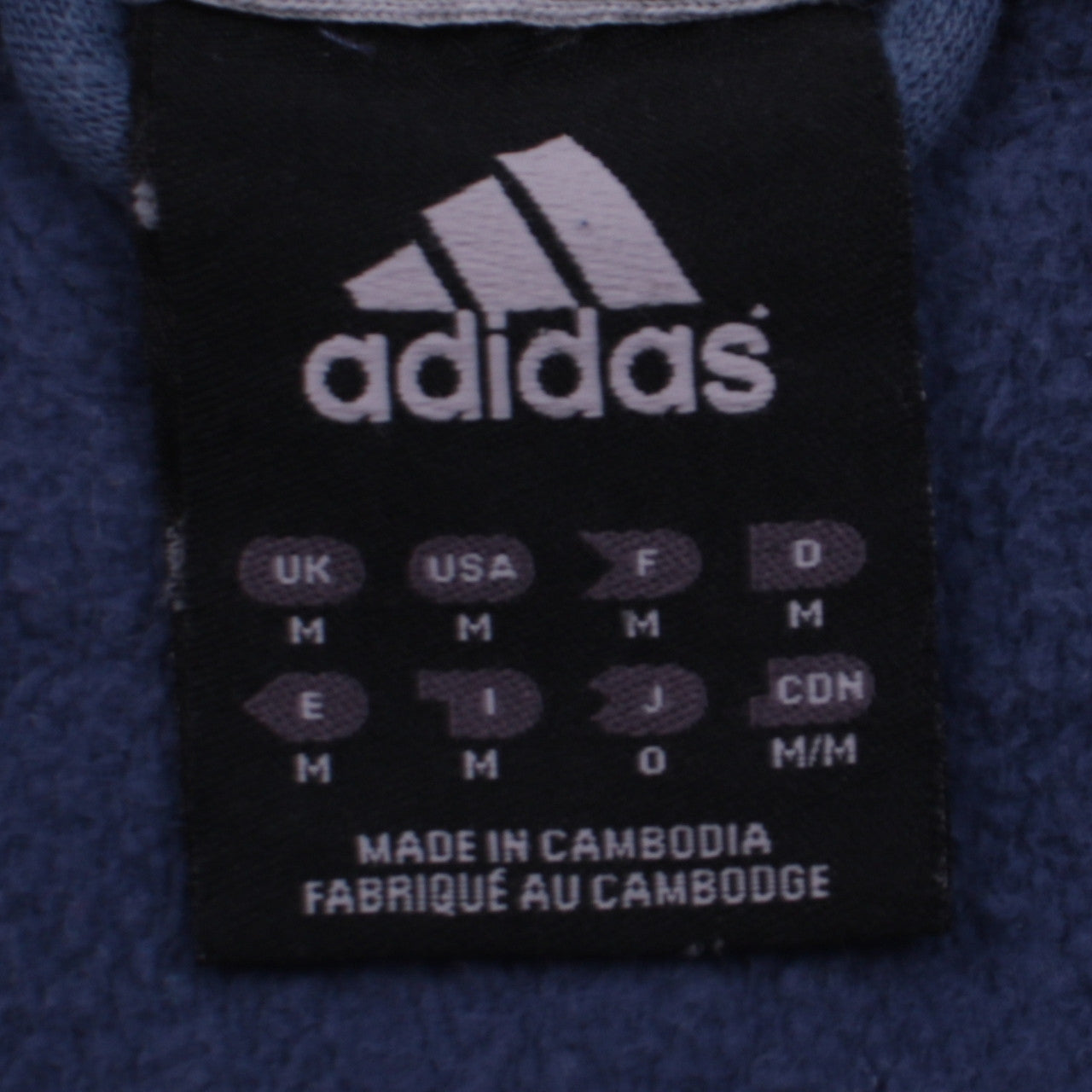 Adidas Men's Blue Full Zip Hoodie Medium Basketball Graphic