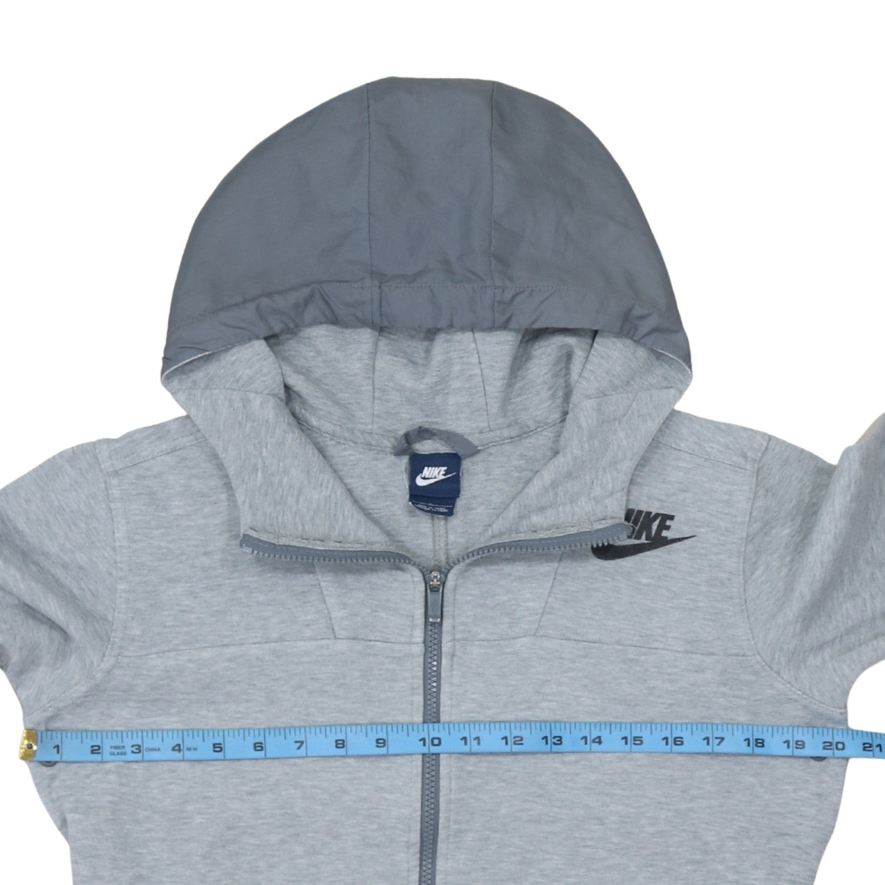 Nike Men’s Grey Full Zip Hoodie Size S Regular Fit