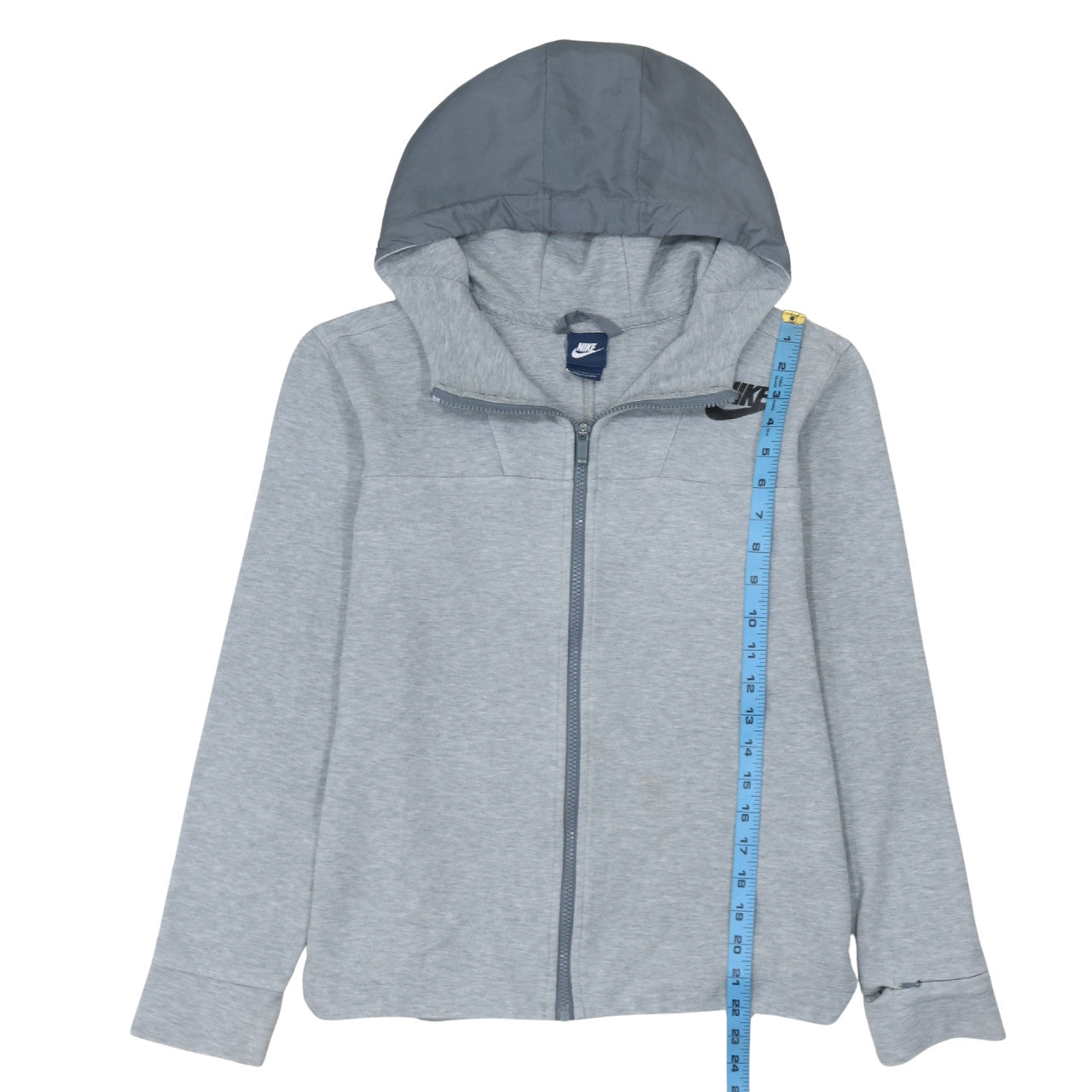 Nike Men’s Grey Full Zip Hoodie Size S Regular Fit