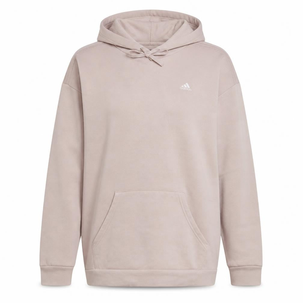 Adidas Women's Beige Pullover Hoodie Size 12/14 Cotton Blend Casual