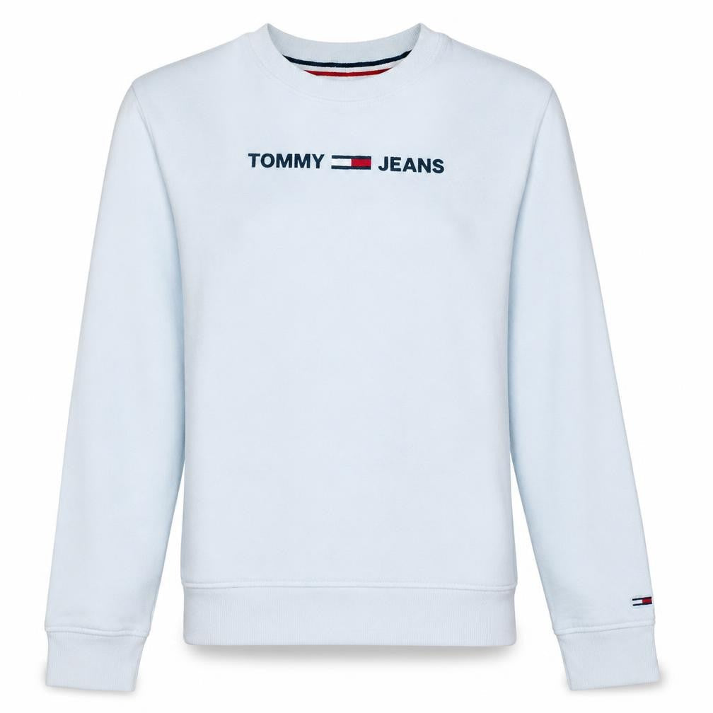 Tommy Jeans Womens White Crew Neck Pullover Sweatshirt M