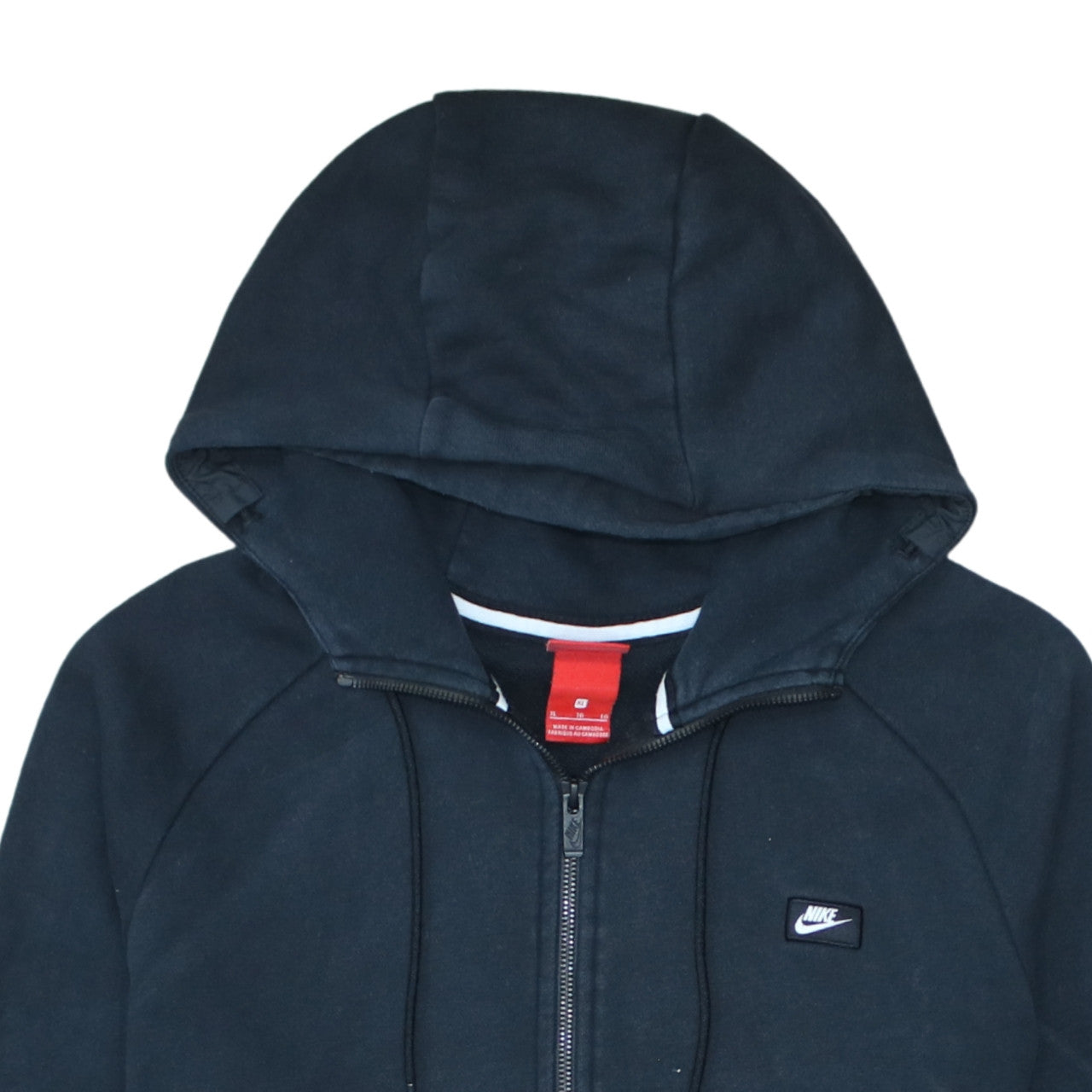 Nike Men's Black Full Zip Hoodie XL Fleece Sweatshirt