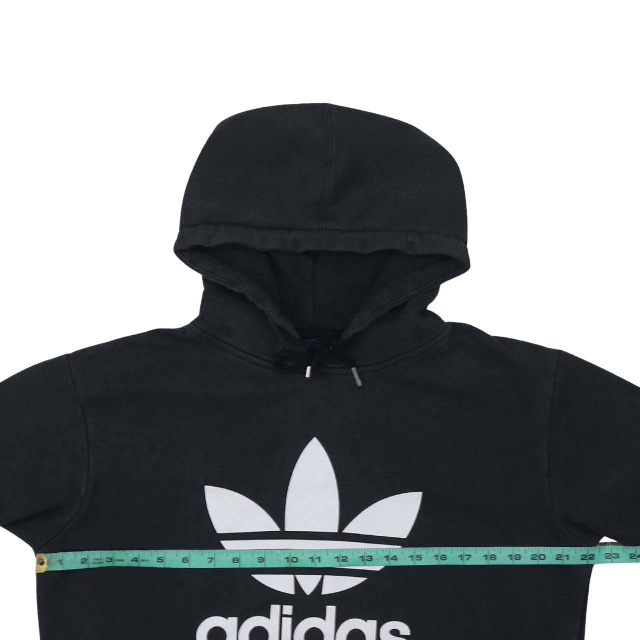 Adidas Men’s Black Pullover Hoodie Size L Trefoil Logo Fleece Sweatshirt