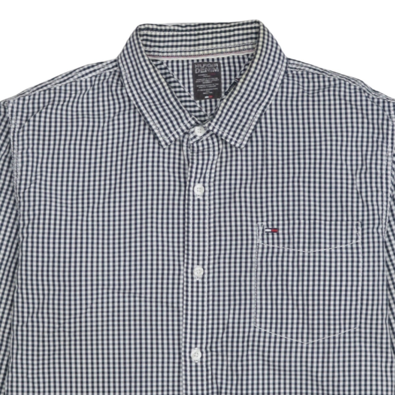 Tommy Hilfiger Men's Blue Check Button-Down Long Sleeve Shirt XL