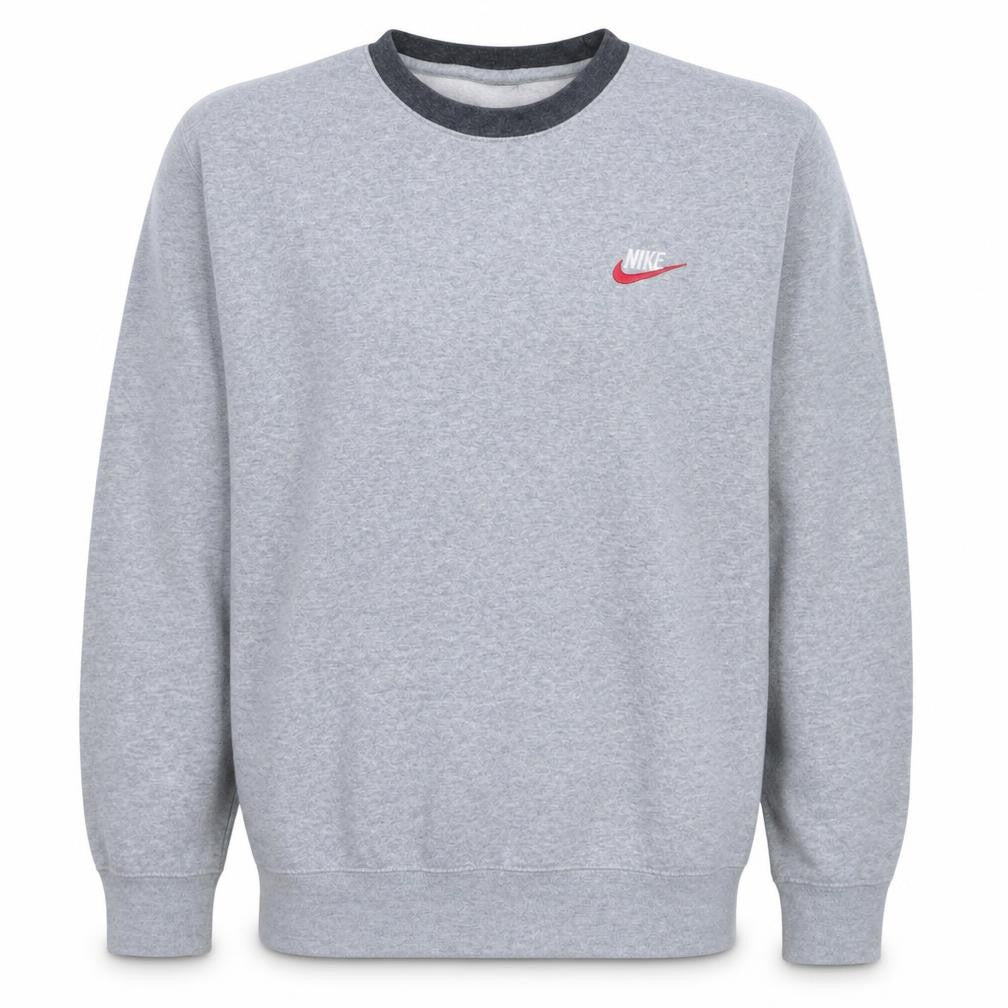 Nike Men's Grey Small Crew Neck Pullover Sweatshirt